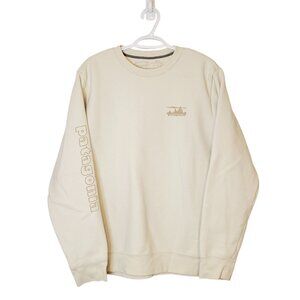 Patagonia logo spellout crewneck cream white size M